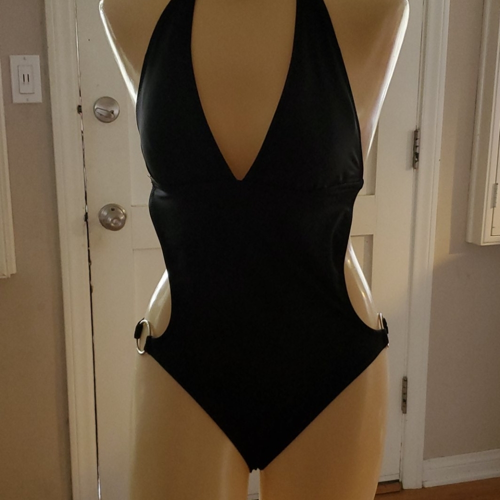 Aeropostale new one piece black bathing suit